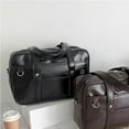 thumbnail image 5 of HUISZJ Shoulder Bag, Leisure Tote Bag, PU Leather Shoulder Bag for Work Travel Outdoor (Black), 5 of 7