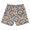 thumbnail image 7 of FORMRS Boys Swim Trunks Quick Dry Mesh Lining Beach Boardshorts, Sizes XS-XL, Orange Art Pattern, 7 of 7