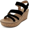 thumbnail image 2 of Soda Sheet Women Round Toe Multi Strap Wedge Sandals, 2 of 2