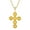 Yellow, variant on 1928 Jewelry 14K Gold- Dipped Topaz Brown Austrian Cross Pendant Necklace For Women 20 In