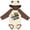 Natural & Brown w Ears, variant on I Love My Cousin with Autism Boys or Girls Long Sleeve Baby Bodysuit