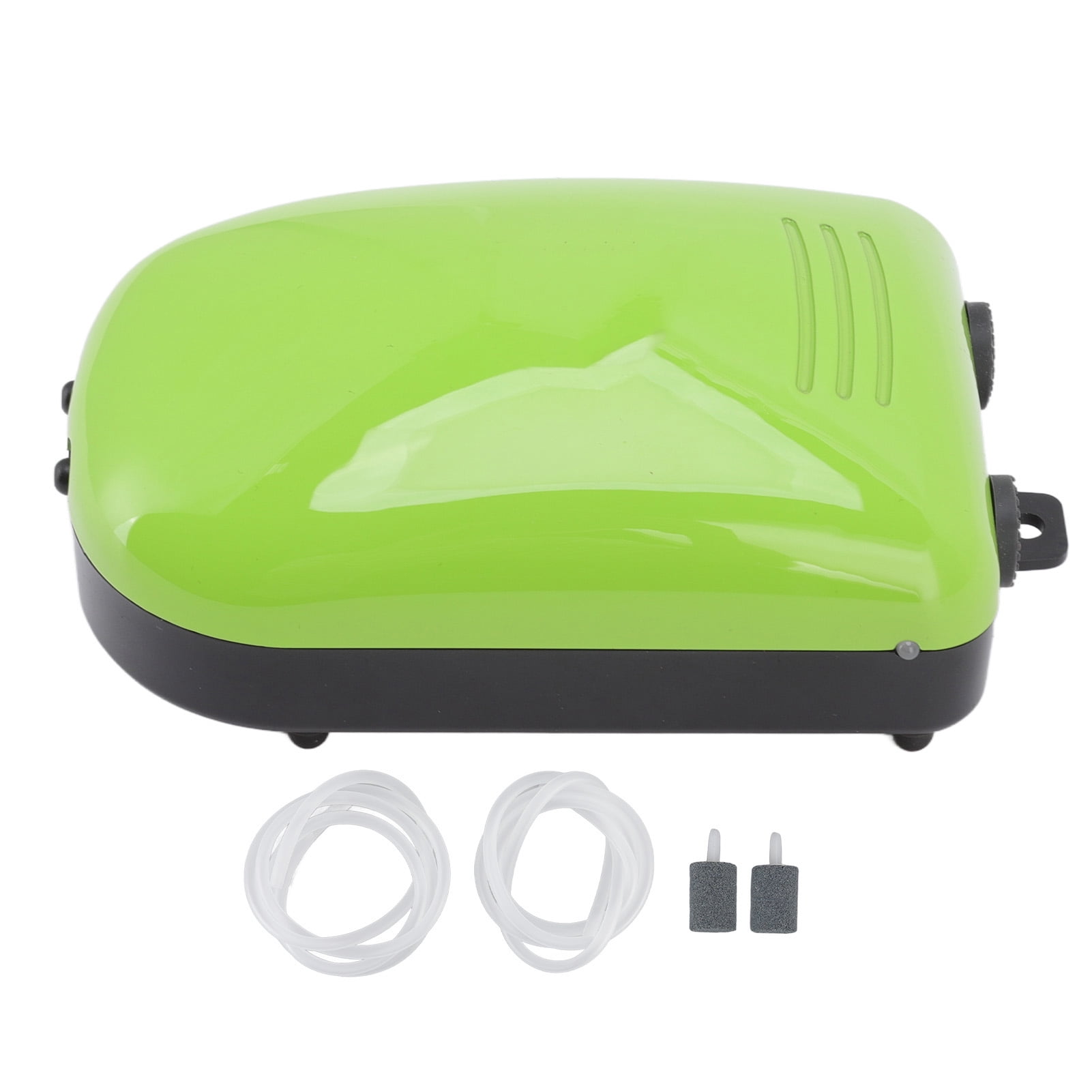 BIMZUC Quiet Rechargeable Aquarium Air Pump with 2 Outlets, Mini Portable Fish Tank Bubbler for Home and Outdoor Fishing, Built-in Battery Aerator (5.51 in / 14 cm)