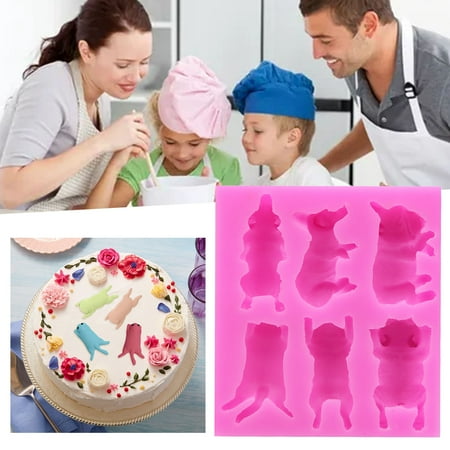 

Dyfzdhu DIY Baking Tools Many Dog Animal Flipping Silicone Tools DIY Cake Chocolate Decoration Embellishment Tools Aroma Plaster Production Tools
