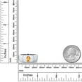 thumbnail image 4 of Gem Stone King Men's 925 Sterling Silver Yellow Citrine Ring | 1.25 Cttw | Oval Checkerboard 8X6MM | Gemstone November Birthstone | Size 12, 4 of 4