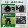 thumbnail image 6 of Zimtown Heavy Duty Hose Reel Cart, 250FT Capacity Mobile Steel Garden Tool with Integrated Storage Basket, 6 of 11