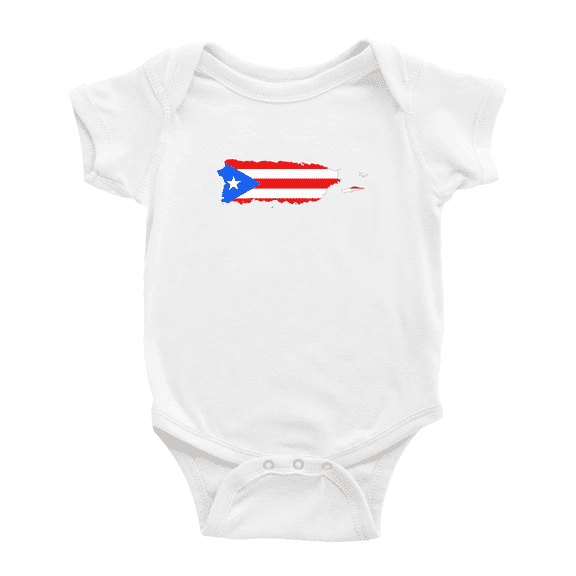 Puerto Rico Map Flag Funny Baby Romper Boy Girl Unisex