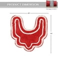 thumbnail image 4 of Home Weavers Allure Collection 100% Cotton Contour Rug 20"x20", Soft & Absorbent U-Shaped Toilet Rug, Non-Slip Backing, Quick Dry, Machine Washable Bathroom Floor Mat for Toilet Base, Red, 4 of 9