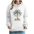 thumbnail image 2 of Craaazy Christmas Hoodies for Women Christmas Print Long Sleeve Tops Loose Pocket Pullover Womens Shirts Fashion Clothing Gifts, 2 of 4