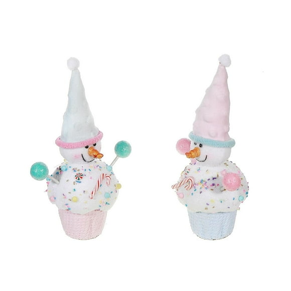 Cupcake Bonhomme De Neige - Lot De 2
