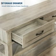 thumbnail image 6 of Huisuilinss Long Console Table,3 Tier Entryway Table,Farmhouse Wood Sofa Table Behind Couch With 2 Storage Drawers,Hallway Table For Entrance Foyer Living Room, 6 of 9