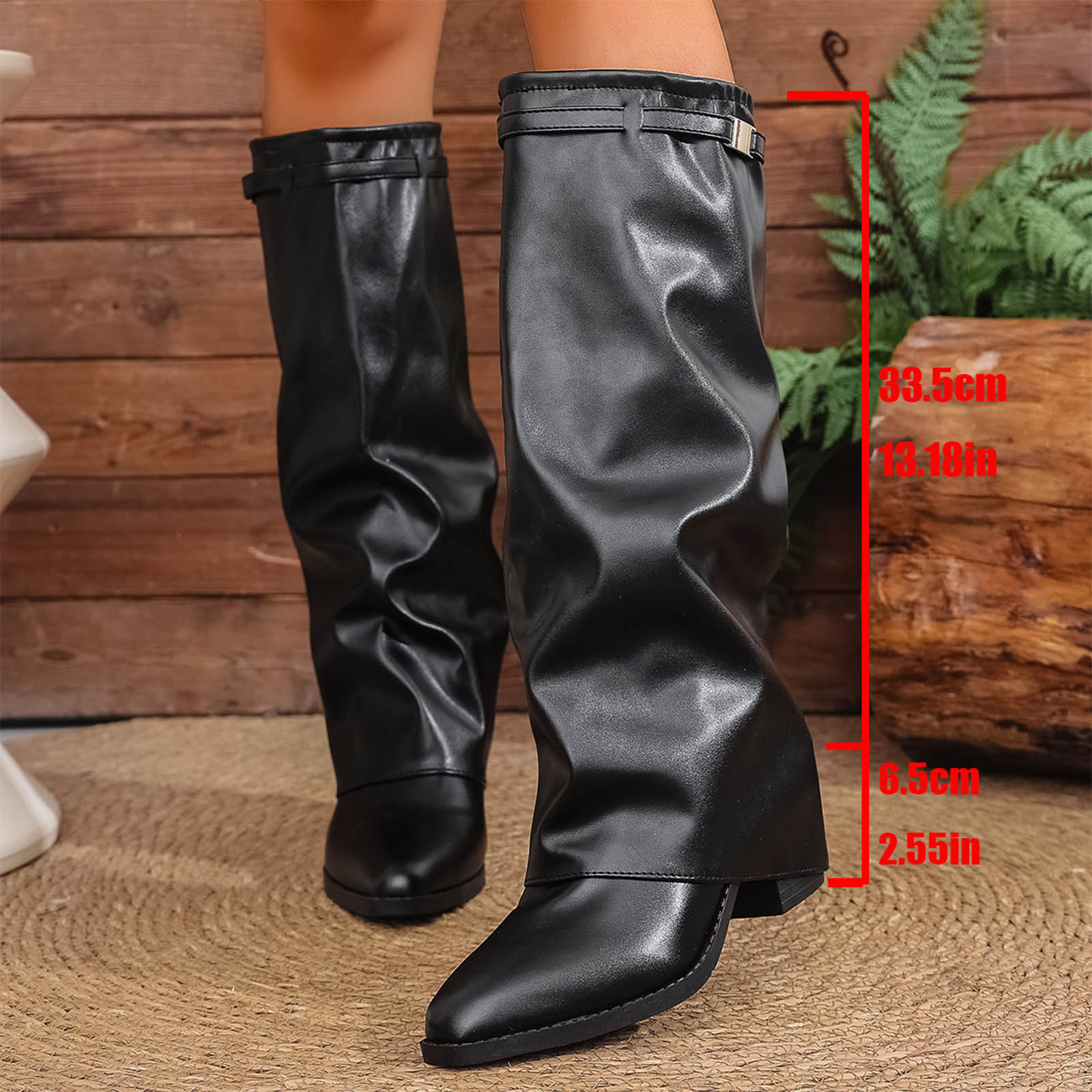 【GRANCY】Fold-over Leather Shoes 42 ac5cc5ee-7306-4e7d-abcc-
