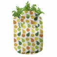 thumbnail image 3 of Fruits Grow Bags 5-Pack, Apple Pears Fresh Garden, Heavyduty Fabric Pots with Handles for Plants, 2 Sizes, Hunter Green Yellow, by Ambesonne, 3 of 3