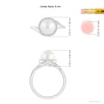 thumbnail image 5 of ANGARA South Sea Cultured Pearl & Diamond Halo Bypass Ring in 14K White Gold for Women | June Birthstone, Birthday, Anniversary, Jewelry Gift for Women | Pearl Ring, 5 of 9