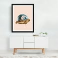 thumbnail image 2 of Disco Turtle - Mixed Media Disco Ball Surrealism Humor Animal Modern Art Whimsical Pop Art Black Framed Wall Art Print 5 x 7 inches, 2 of 3