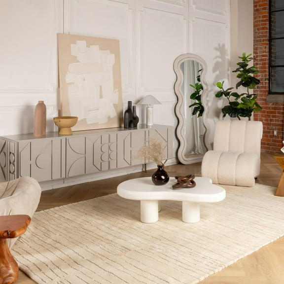 Rug Branch Modern Boho Hand-Tufted Beige Grey Indoor Area Rug - 6x9