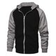 thumbnail image 1 of Men's Winter Hooded Polka Dot Casual Sports Cardigan Sweatshirt Long Sleeves 2XL, 1 of 4
