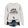 thumbnail image 4 of Sweat à Capuche Sans Manches à Manches Longues Imprimé Arbre de Noël pour Femmes, 4 of 4