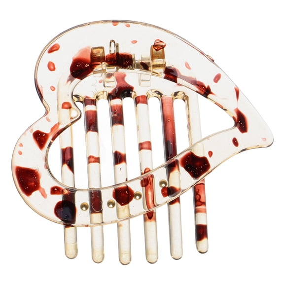 Milisten Stylish Hair Clips Heart Shape Hair Clip Multi Plastic Easy to Use for Women Fashion Outfits 1Pack