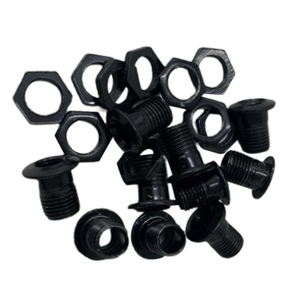 10 respiraderos con juntas, montaje de 1/2", herrajes para caja de tom negro