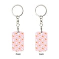 thumbnail image 2 of Naloa Rabbit And Carrot Print Keyfob with Split Key Ring and Print Labels, Key Labels Key Chain Tags, Luggage Tags, Car Key Chain Ring Keyfob Gift, 2 of 7