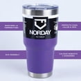 thumbnail image 2 of Vasos de Acero Inoxidable NORDAY Termo Tumbler 30oz 900ml Tapa violeta, 2 of 6