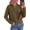 Army Green, variant on PRETTYGARDEN Women's Fall Button Up Cozy Pullover Sweaters | Stretchy Soft Knit, Drop Shoulder Long Sleeve Tops, Henley Crewneck Rolled Edge, Dressy Casual Blouses, Trendy Winter Clothes