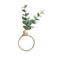 thumbnail image 1 of SGACAI Servilleteros rústicos de granja Servilleteros de madera de eucalipto con hojas verdes Boho βх, 1 of 7