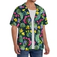 thumbnail image 2 of Fotbe Watercolor Cactuses Camisa Estampada de Manga Corta para Hombre, Casual de Verano, Estilo Playero, Sin Arrugas-4X-Large, 2 of 5