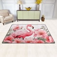 thumbnail image 3 of Flamingo Tropical Flowers Area Floor Mats Non-Slip Rugs Soft Doormat 31 x 20 inch Carpet for Living Dining Room Bedroom Decorative, 3 of 7
