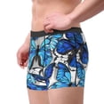 thumbnail image 4 of Kll Blue And White Butterflies Men'S Cotton Boxer Briefs Underwear-Xx-Large, 4 of 9