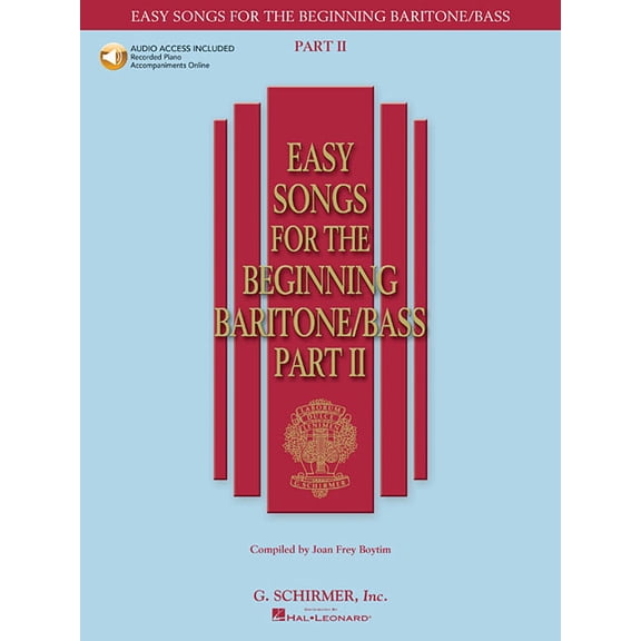 Easy Songs for the Beginning Baritone/Bass - Part II (Bk/Online Audio), (Paperback)