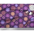 thumbnail image 2 of Soimoi Purple Rayon Fabric Multicolor Mandala Print Fabric by Yard 56 Inch Wide, 2 of 3