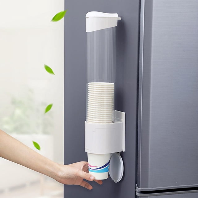 Portavasos de plástico duradero Hugtrwg Dispensador de vasos de papel a prueba de polvo