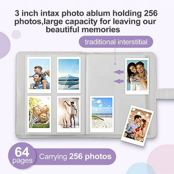 256 Pockets PU Leather Instant Photo Album Picture Case for