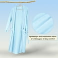 thumbnail image 6 of Catalonia Lightweight Ladies Bathrobe, Long Summer Robe with Pockets,Soft Summer Robes for Women, Kimono Gift for Her, Blue, 6 of 7