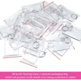 thumbnail image 4 of 5-100PCS Clear Acrylic Photo Frame Keychain Photo Insert Keyrings Blank Rectangle for Double-Sided Photos DIY Supplies, 4 of 5
