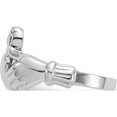 thumbnail image 5 of 14K White Gold Men's Claddagh Ring (Size 9) Made In Peru k4775, 5 of 6
