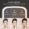 thumbnail image 4 of Jordan&Judy Makeup Vanity Mirror with 42 Led Lights, 9.5in Touch Control with Brightness Adjustable, 3 Color Lighting,USB Rechargeable 2400mA Batteries Portable Travel Mirror (Pink), 4 of 7