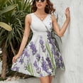 thumbnail image 3 of Lavender Flowers on White Background Sundress Sleeveless Dress Summer Women Clothes Dress for Women Dresses, 3 of 7