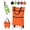 Orange, variant on Foldable Shopping Bag with Wheels, Foldable Shopping Bag Cart Reusable