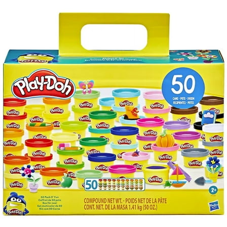 Play-Doh 50 Pack O' Fun Modeling Compound With 25 Different Colors, 50 Cans of 1 Oz each