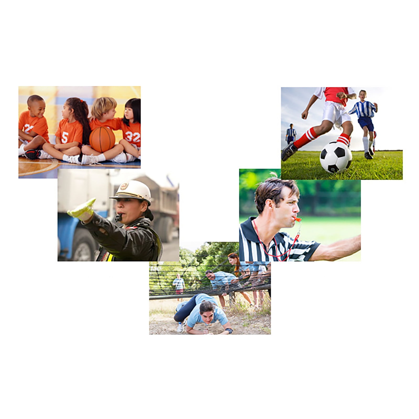 Replio Black Plastic Referee Medium Size Children's Lanyard Whistle Survivalwhistle Gifts Christmas