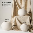 thumbnail image 3 of Ceramic Rustic Vase, 10.8 Inch Farmhouse Minimalist Tall Flower Vase for Table, Living Room, Home Dr, Bathroom, Holiday, Wedding, Set of 1, 3 of 5