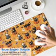 thumbnail image 4 of Long Mouse Pads for Desk,Cats and Pumpkins Halloween Pattern Desk Mats on Top Of Desks, Desk Mouse Pad Extra Large with 3mm Non-Slip Base and Stitched Edge for Gaming,Office,Work,Home 35.4"x15.7", 4 of 6