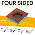 thumbnail image 2 of Rolling Knife Sharpener Kit - Magnetic 4-Angle Base, 3.86 Inches Longer Wooden Roller, 4 Grit Discs (1000/400 Diamond & 3000 Maroon / 6000 White Ceramic) and Leather Strop, 2 of 3
