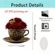 thumbnail image 2 of CaiYueKe Romantic Heart Teacup Acrylic Ornament Decorative Gift for Couples Valentine's Day Anniversary Wedding Home Decor Kitchen Desk Tabletop Decoration Love Present Souvenir Collectible, 2 of 9
