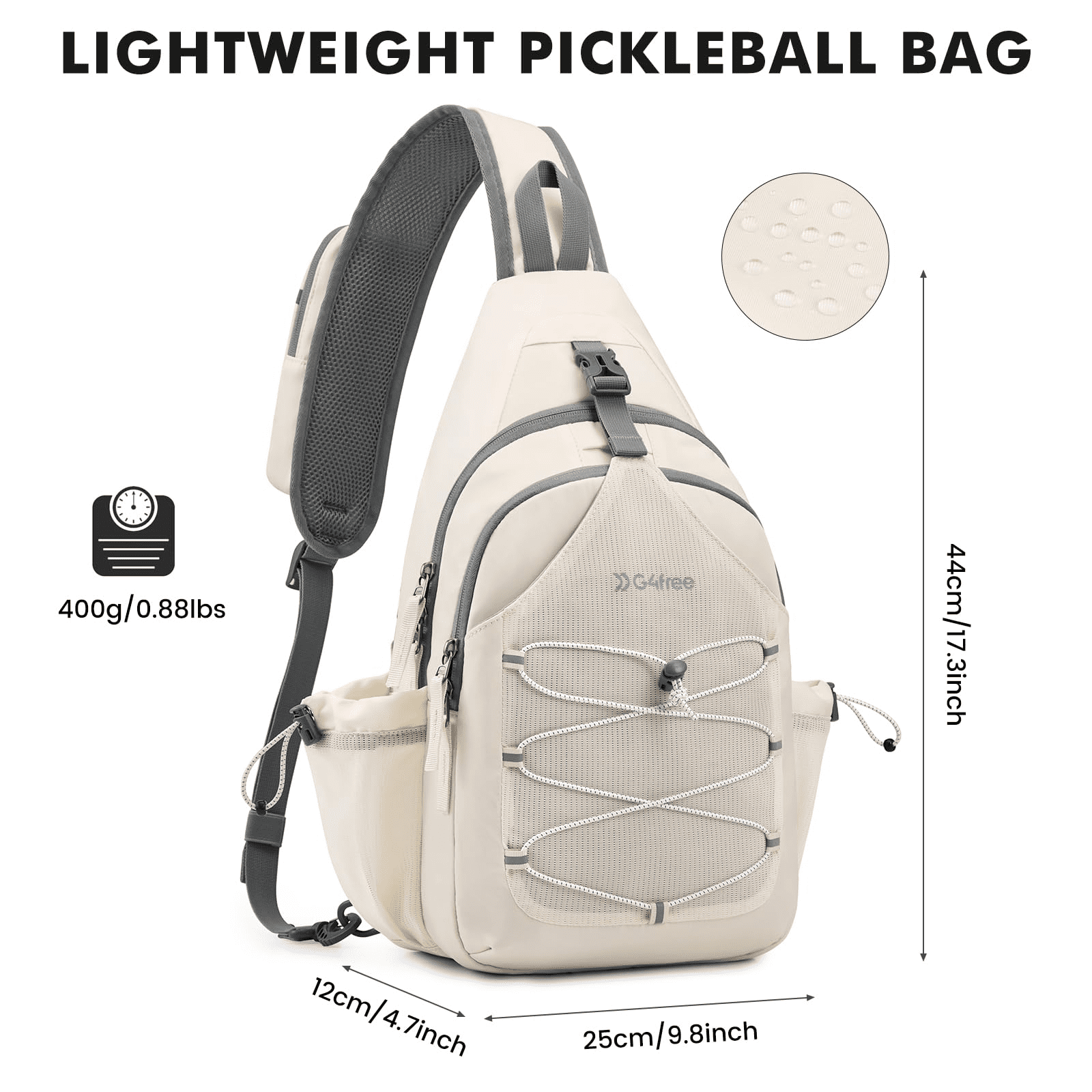 G4Free Pickleball Sling Bag for Women - Lightweight Crossbody Sports Bag