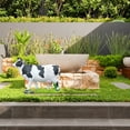 thumbnail image 5 of Kilisky Garden Decor Garden Statues Outdoor Decor Animals Figures Statue Resin Cow Figurines for Desktop Garden Decoration Fairy Garden Accessories Outdoor Statues, 5 of 12