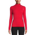 thumbnail image 1 of Anne Klein Womens Rouge Ribbed Light Weight Mock Turtleneck Sweater, 1 of 2