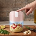 thumbnail image 4 of Electric Mini Garlic Chopper, Cordless USB Food Processor with Portable Veggie Mincer, Rechargeable Kitchen Blender for Onion, Ginger, Chili, Meat, Spices, Baby Food, and Daily Meal Prep, C, 4 of 7